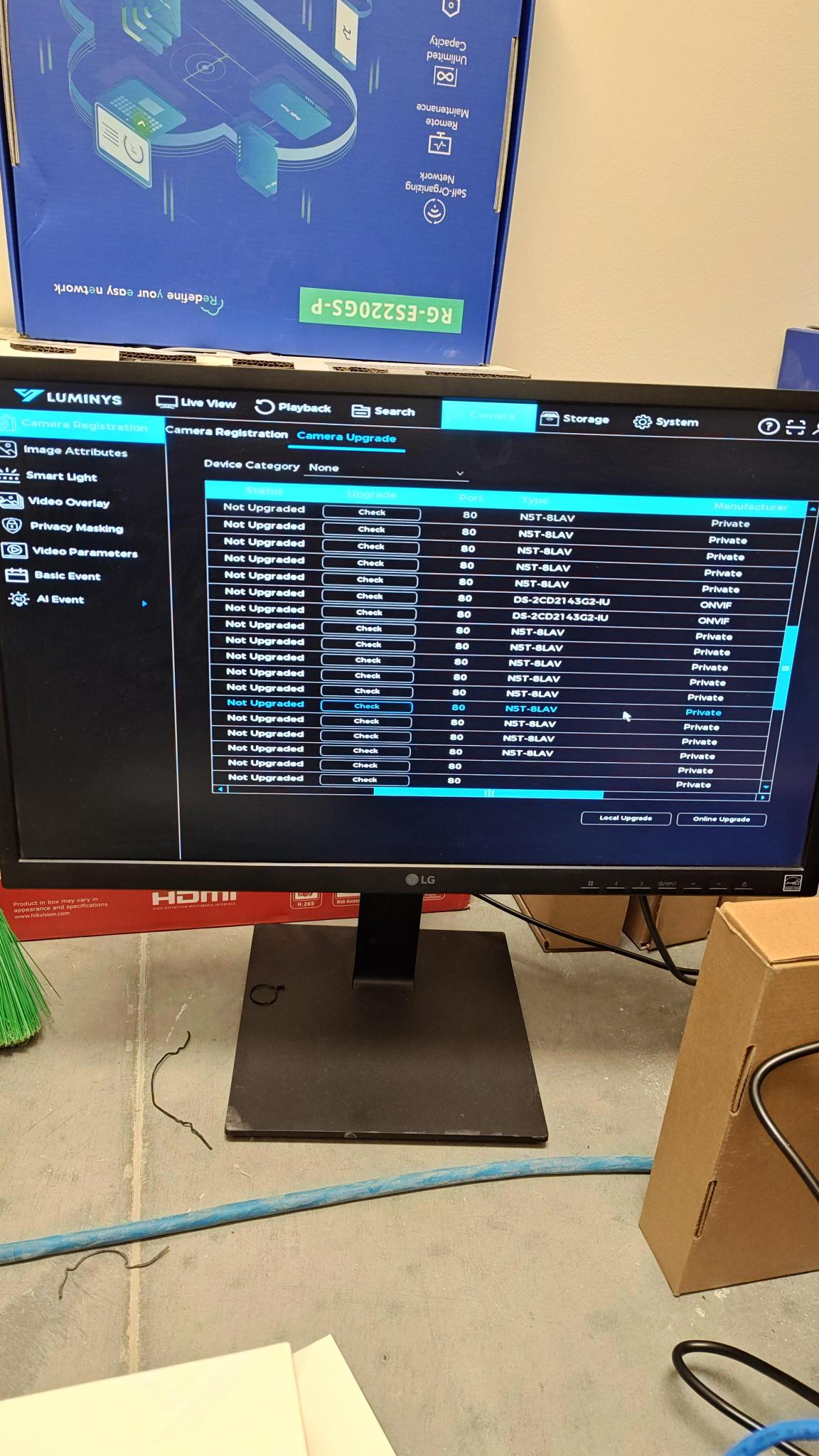 LumiPower switch supporting long-distance PoE cameras at Pantos Trucking