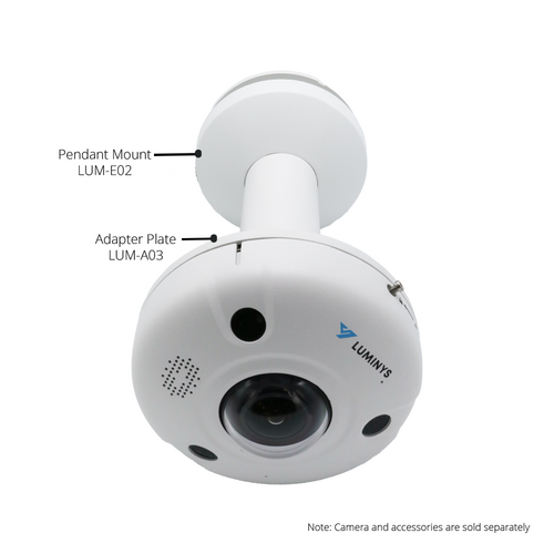 Fisheye 8MP and 12MP Pendant Mount Combo