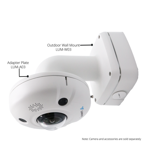 Fisheye 8MP and 12MP Wall Mount Combo