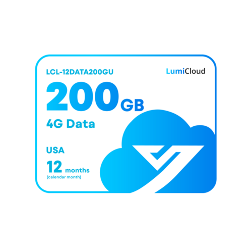 LumiCloud 4G Data 200GB USA: 12 months