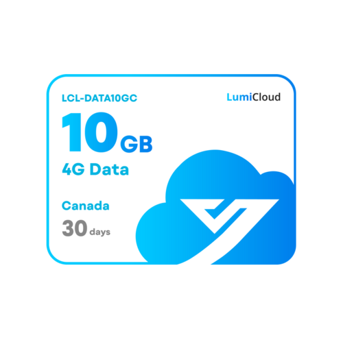 LumiCloud 4G Data 10GB Canada: 1 month