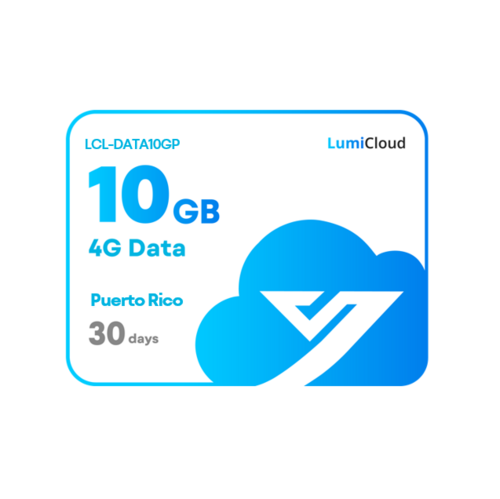 LumiCloud 4G Data 10GB Puerto Rico: 1 Month Data Plan