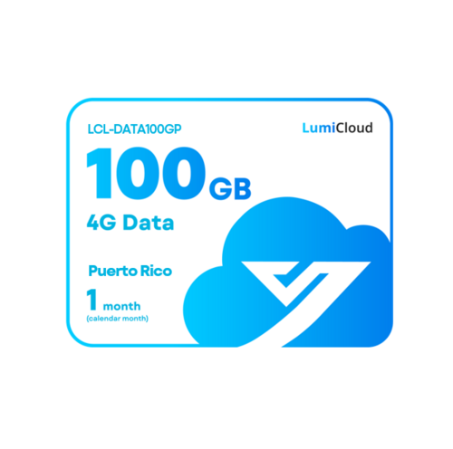 LumiCloud 4G Data 100GB Puerto Rico: 1 Month Data Plan