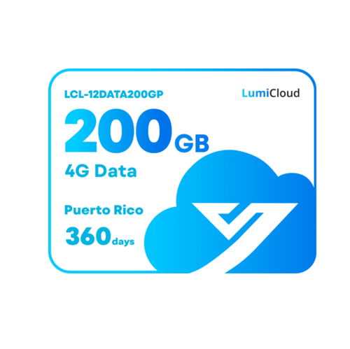 LumiCloud 4G Data 200GB Puerto Rico: 360 Day Data Plan