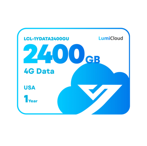LumiCloud 4G Data 2400GB USA: 1 Year Data Plan