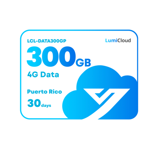 LumiCloud 4G Data 300GB Puerto Rico: 30 Day Data Plan