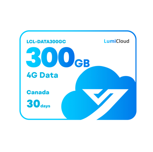 LumiCloud 4G Data 300GB Canada: 30 Day Data Plan